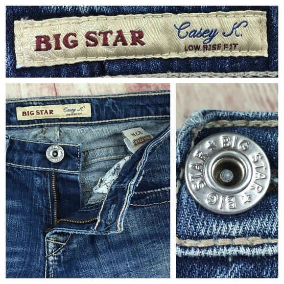 ☮️Big Star Casey K Low Rise Bootcut Jean Size 27 - Picture 4 of 8